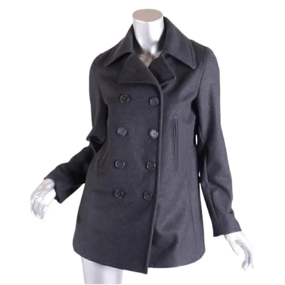 J.Crew Gray Peacoat(Size Small)